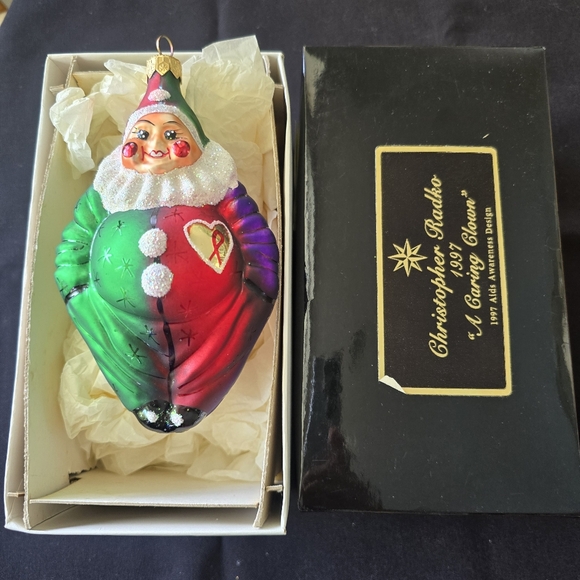 Radko Other - Radko - A Caring Clown hand blown glass ornament Vintage 1997